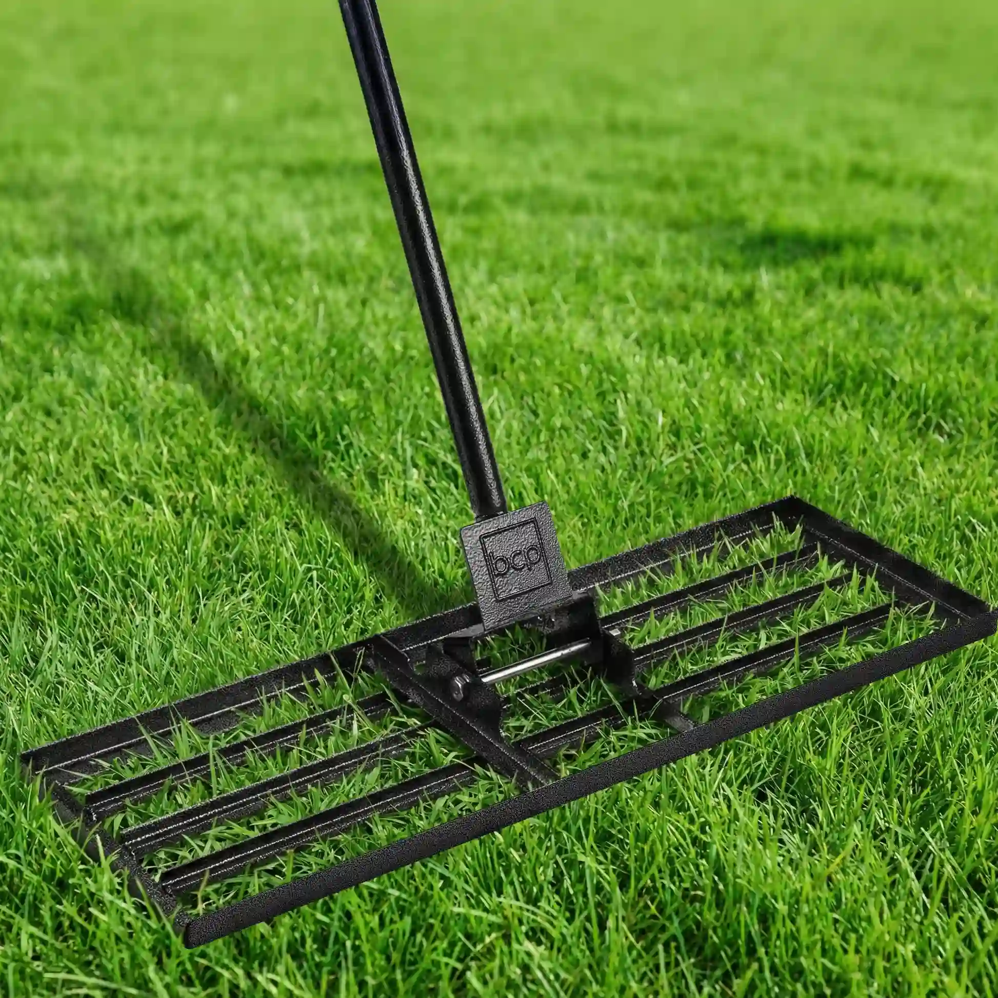 Heavy Duty Lawn Leveling Rake 30x10 with 78 Inch Handle for Yard Leveling