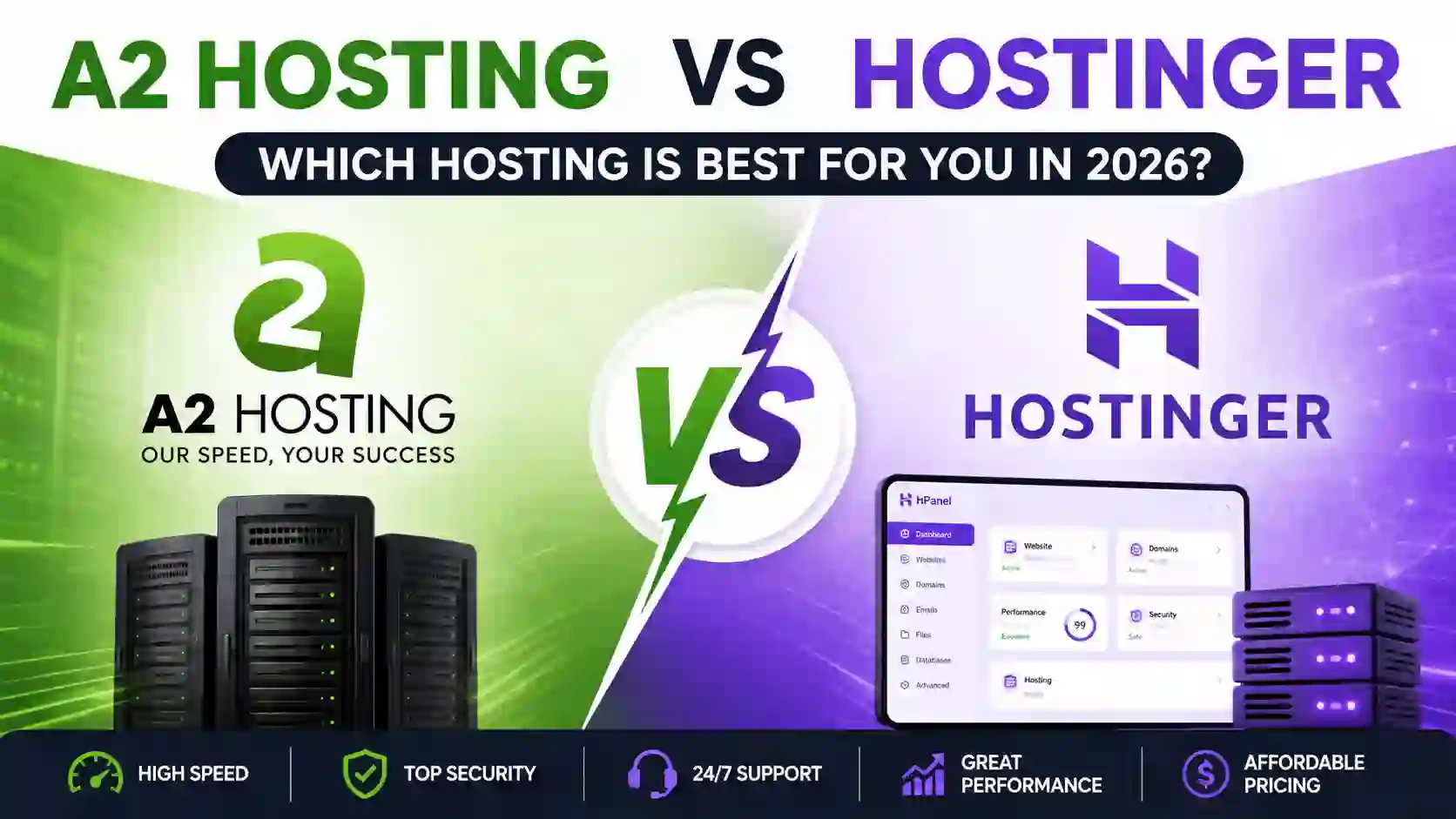 A2 Hosting vs Hostinger: Which hosting Is Best in 2026?