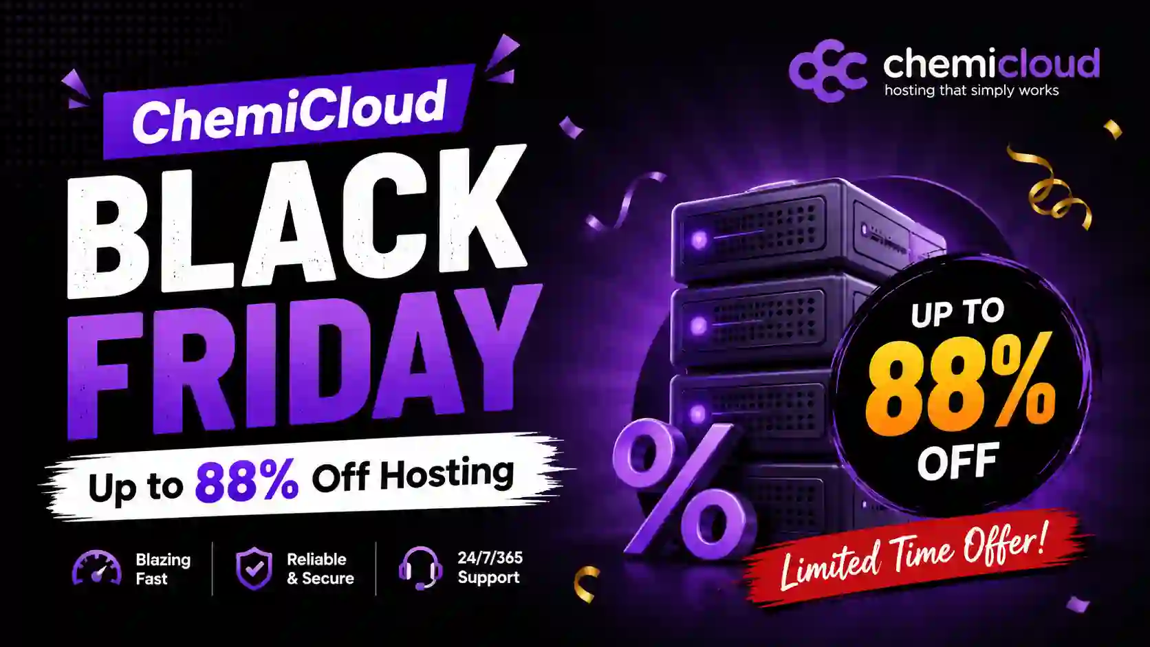 ChemiCloud Black Friday 2026: Up to 88% Off Hosting