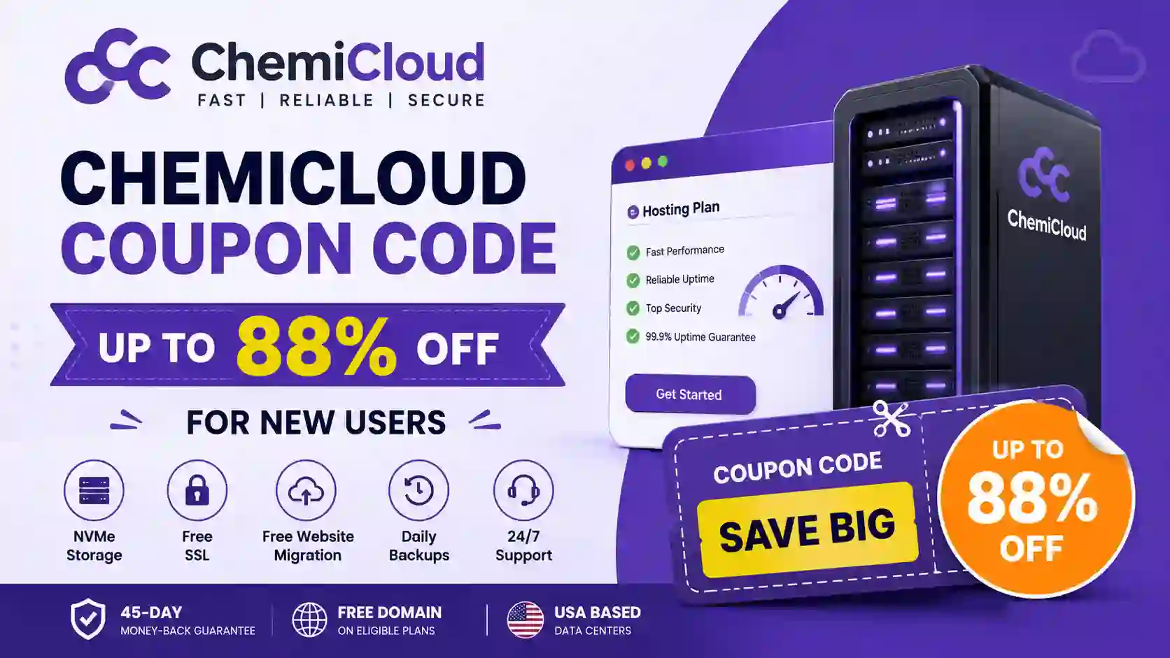 ChemiCloud Coupon Code: Get Up to 88% Off Hosting